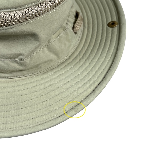 Tilley Airflo LTM3 Nylon Tan Made in Canada Hiking Brim Sun Hat Unisex 7 3/4 - Picture 7 of 13